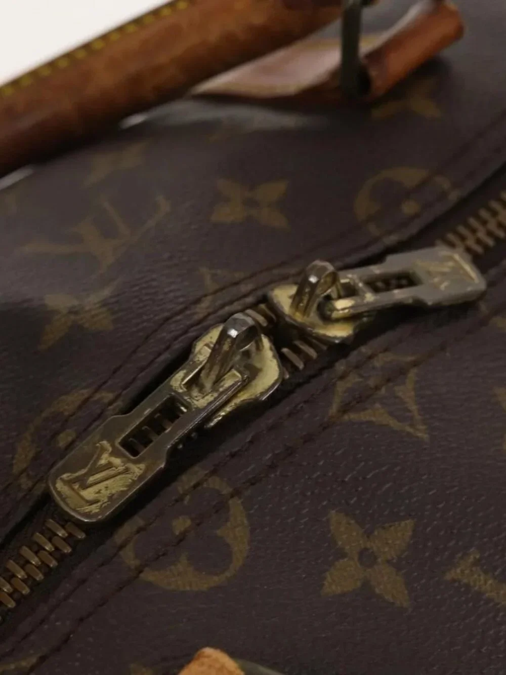 LOUIS VUITTON Monogram Keepall Bandouliere 55 Boston Bag M41414 LV Auth BA10979